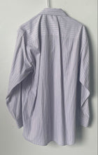 Load image into Gallery viewer, Calvin Klein Mens Lavender Striped Print Long Sleeve Dress Shirt Size 15 1/2
