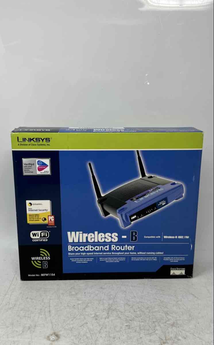 Linksys BEFW11S4 4-Port Switch Wireless B-Broadband Router Open Box Not Tested