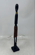 Load image into Gallery viewer, Lot Of 2 Handmade African Ebony Wood Statues Beaded Maasai Tribe Figures
