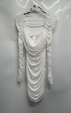 Load image into Gallery viewer, Forever 21 Womens White Back Zipper Long Sleeve Cocktail Bodycon Dress Size M
