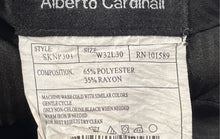 Load image into Gallery viewer, Alberto Cardinali Mens Blue Flat Front Straight Leg Dress Pants Size 32x30
