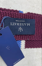 Load image into Gallery viewer, Maserati Mens Burgundy Knitted Stretch Square Tie With Tags
