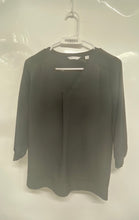Load image into Gallery viewer, New York &amp; Company Womens Black 3/4 Sleeve V-Neck Pullover Blouse Top Size XS
