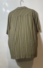 Load image into Gallery viewer, Horny Toad Mens Green Striped Spread Collar Short Sleeve Button-Up Shirt Size XL
