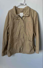 Load image into Gallery viewer, Vintage X America Womens Beige Long Sleeve Full-Zip Utility Jacket Size 2XL
