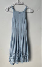 Load image into Gallery viewer, Vince Camuto Womens Blue Sleeveless Halter Neck Back Zip Fit &amp; Flare Dress Sz 0
