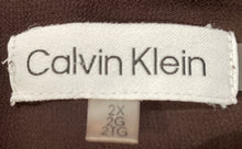 Load image into Gallery viewer, Calvin Klein Womens Brown Plaid Printed Ruffle Long Sleeve Blouse Top Size 2X
