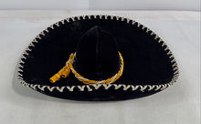 Load image into Gallery viewer, Pigalle Mens Black Yellow And Gray Sombrero Round Wide Brim Collectible Hat
