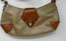 Load image into Gallery viewer, Valentina Womens Beige Brown Pebbled Leather Detachable Strap Lined Shoulder Bag
