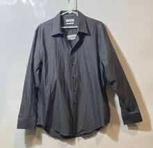 Load image into Gallery viewer, Calvin Klein Mens Dark Gray Long Sleeve Collared Dress Shirt Size 16.5 34/35
