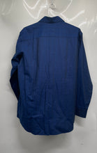 Load image into Gallery viewer, Calvin Klein Mens Blue Collared Regular Fit Stretch Dress Shirt Sz M 15.5 32/33
