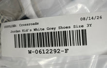 Load image into Gallery viewer, Nike Kids Jordan 4 Retro BQ7669-111 White Gray Lace-Up Sneaker Shoes Size 3Y
