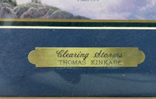 Load image into Gallery viewer, Thomas Kinkade Clearing Storms Accent Lighthouse Gold Frame Psalm Art Painting
