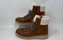Load image into Gallery viewer, Nordstrom Rack Womens Brown Beige Leather Lace-Up Ankle Boots Size 7M
