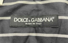 Load image into Gallery viewer, Authentic Dolce &amp; Gabbana Mens Black Gray Striped Dress Shirt Size 17.5

