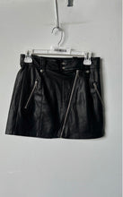 Load image into Gallery viewer, Zara Womens Black Asymmetrical Front Zip Pockets Moto Mini Skirt Size Small
