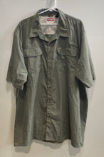 Load image into Gallery viewer, Wrangler Mens Green Short Sleeve Front Pockets Collared Button-Up Shirt Size 3XL
