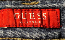 Load image into Gallery viewer, Guess Womens Blue Medium Wash 5-Pocket Design Button Front Skinny Jeans Size 26
