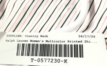 Load image into Gallery viewer, Lauren Ralph Lauren Womens Multicolor Printed Long Sleeve Button-Up Shirt Sz PL
