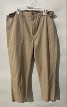 Load image into Gallery viewer, Banana Republic Womens Beige Cotton Pockets Flat Front Ankle Pants Size 16
