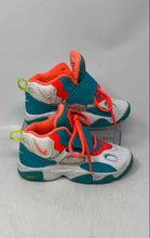 Load image into Gallery viewer, Nike Kids Air Speed Turf White Orange Turquoise Lace-Up Sneaker Shoes Size 1.5Y
