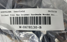 Load image into Gallery viewer, Collectible Tribal Tiki Man Drummer Handmade Wooden Primitive Figure
