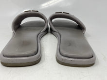 Load image into Gallery viewer, Authentic Tory Burch Womens Gray Slide Sandals Size 7M Worn Dirty Damaged
