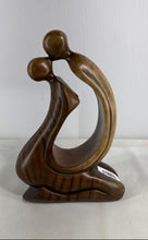 Load image into Gallery viewer, Austin Hand-Carved Abstract Wooden Couple Kissing Decorative Art Sculpture
