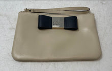 Load image into Gallery viewer, Kate Spade New York Womens Light Brown Black Bow On Front Wristlet Wallet
