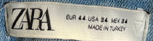 Load image into Gallery viewer, Zara Womens Light Blue Denim Medium Wash Pockets Raw Hem Skinny Jeans Size 34
