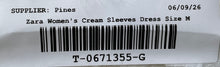 Load image into Gallery viewer, Zara Womens Cream Sleeveless A-Line Dress Size Medium With Tag
