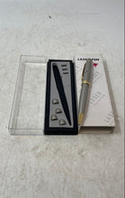 Load image into Gallery viewer, Executive Metallic Gray Gold Trim Laser Pointer Pen Box Presentation Untested
