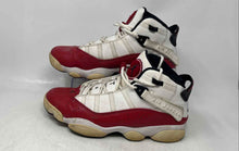 Load image into Gallery viewer, Nike Mens Air Jordan 6 Rings Red White Black Lace-Up Sneaker Shoes Size 9.5
