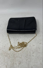 Load image into Gallery viewer, Lauren Merkin Womens Black Leather Chain Strap Flap Over Lined Crossbody Bag
