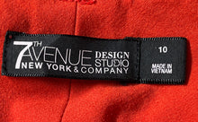 Load image into Gallery viewer, New York &amp; Company Womens Red Stretch Flat Front Pockets Ankle Pants Size 10
