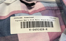 Load image into Gallery viewer, Express Mens Multicolor Plaid Cotton Long Sleeve Collared Button-Up Shirt Size S
