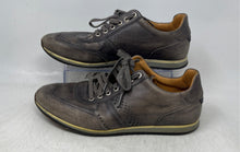 Load image into Gallery viewer, Magnanni Mens Cristian Gray Leather Lace-Up Low Top Sneaker Shoes Size 8 M
