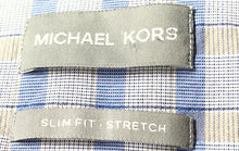 Load image into Gallery viewer, Michael Kors Mens Multicolor Plaid Long Sleeve Stretch Dress Shirt Sz L 16 34/35
