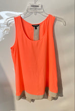 Load image into Gallery viewer, Express Womens Orange Sleeveless Round Neck Split Open Back Tank Top Size Medium
