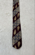 Load image into Gallery viewer, Perry Ellis Mens Brown And Gray Printed Adjustable Formal Pointed Tie One Size
