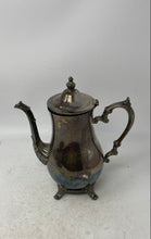 Load image into Gallery viewer, Vintage Wm. Rogers &amp; Son Silver Plated Engraved Handle Four Footed Lidded Teapot
