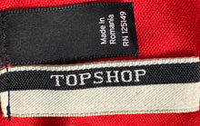 Load image into Gallery viewer, Topshop Womens Red Flower Designs Lace Short Sleeve Sheath Dress No Size
