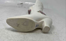 Load image into Gallery viewer, Athena White Floral Ceramic Victorian High Boot Home Decorative Vase
