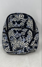 Load image into Gallery viewer, Vera Bradley Womens Black Floral Print Adjustable Strap Quilted Small Backpack
