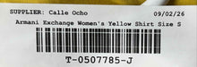 Load image into Gallery viewer, Armani Exchange Mens Yellow Cotton Short Sleeve Crew Neck Graphic T-Shirt Size S
