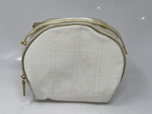 Load image into Gallery viewer, Christian Dior Parfums Womens White Top Handle Medium Zipper Cosmetic Bag
