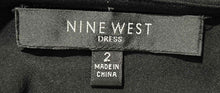 Load image into Gallery viewer, Nine West Womens Black Chain &amp; Beaded V-Neck Sleeveless A-Line Dress Size 2
