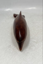 Load image into Gallery viewer, Brown Engraved Wood Home Decorative Dolphin Figurine Art Sculpture
