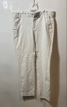 Load image into Gallery viewer, Zara Basic Womens White Flat Front Slash Pocket Straight Leg Chino Pants Size 8
