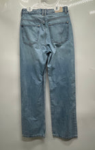 Load image into Gallery viewer, Zara Womens Blue Cotton Denim Light Wash Five-Pocket Wide-Leg Jeans Size 4
